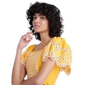 Tanya Taylor Austin Top in Marigold Size 4